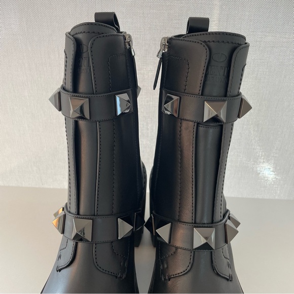 Valentino Garavani Rockstud Roman Biker Combat Boots Size EU 40 / US 10 NWT - Picture 10 of 14